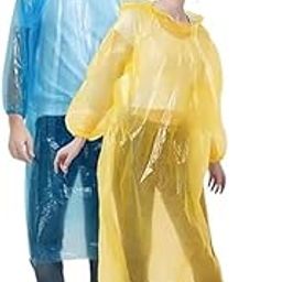 Emergency Rain Waterproof Hooded Raincoats for unisex (Pack of 2) Multicolour-10