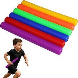 GISCO Track & Field Plastic Relay Batons for Athletics, Race Equipments for Running Race Team | Set of 6 | Multicolour (Junior - Set of 6)-picture-27
