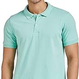 Men's Solid Cotton Rich Polo T Shirt | Collar Tshirts | Half Sleeves | Plain-Regular Fit-image-63