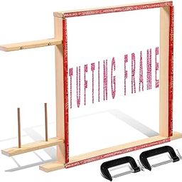 Tufting Frame for Rug Making, Large Tufting Gun Frame Kit with Table Clamp and Tack Strips for Carpet Making Wooden Sewing Frame Stand Suitable for Electric Carpet Gun-image-47