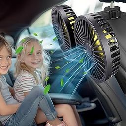 HUENLYEL Car Backseat Fan for Backseat Kids, Dual Head Usb Car Headrest Fan for Car Backseat Kids-15