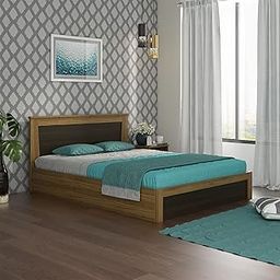 Home Centre Helios Vincent Queen Bed with Box Storage - Brown-image-51