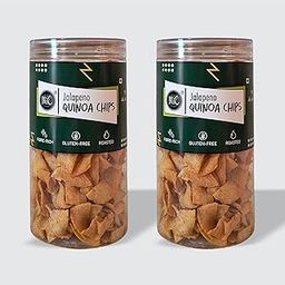 IRIE Jalapeno Quinoa Chips | High Protein, Whole Grain, Natural Ingredients | Roasted Healthy Chips | Gourmet Snack for Kids & Adults | Party Essential - Pack of 2 (130g Each)-image-54