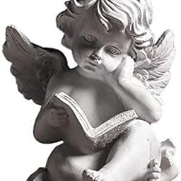 realideas Reading Book Angel Statue Cherub Wings Angel Statue Figurine Guardian Home Garden Angel Sculpture Statuette Shelf Sitter Angel Collection Angel Wings Memorial Rememberance Statue-image-52
