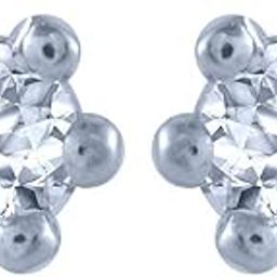 18k (750) White Gold and Diamond Stud Earrings for Women-image-94