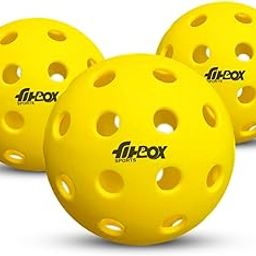 FitBox Sports Pickleball Balls Set of 3 – Bright, Durable Indoor & Outdoor Balls for Casual Play, 40 Hole Design – Great for Families & Beginners-image-33