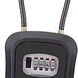 UJEAVETTE Key Storage Lock Box Case Weatherproof for House Keys Multifunctional Sturdy Black-25