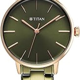 TGIF Quartz Analog Green Dial Metallic Green Stainless Steel Strap Watch for Women - NT95248KM03-image-85