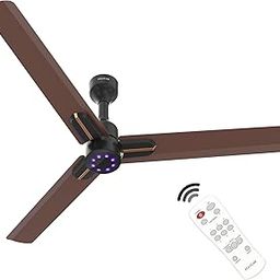 POLYCAB Wizzy Neo LED 1200mm 5-Star BLDC, Remote Ceiling fan for Living Room | 8 Purple LED Speed Indicator | 55% Energy Saving, High Air Delivery, 25 Speed Control【Brown Copper】-18