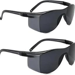 Safety Sunglasses For Men | Hard Coat Eye Protection Anti Pollution Eyewear | Multipurpose use in Driving, Construction, Laboratory ETC. (2, FIBER BLACK)-image-97