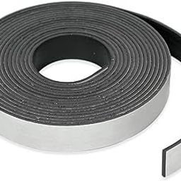 Magnetic Tape with Strong Self Adhesive - 1 Inch Wide x 100 Feet, Flexible Magnetic Strip & Wall Sticker for Craft, DIY Projects, Whiteboards & Fridge Organization - Strong Magnet-image-90