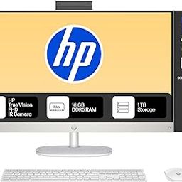 HP All-in-One, Intel Core Ultra 7 155U (16GB DDR5,1TB SSD) IPS, 300 nits, Anti-Glare, 27inch(68.6cm) FHD, Win11, M365, Office24, Shell White, 6.72kg, FHD IR tilt Camera w/Privacy shuttter, 27-cr1009in-15
