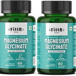 FittR Bites Magnesium Glycinate Supplement 1100mg with Zinc Picolinate, Relaxation & Healthy Muscle Function for Women Men (Pack of 2, total 120 capsules)-11