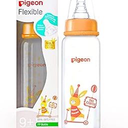 Pigeon Natural Flo Baby Milk Bottle New Born/Infants/Toddler Upto 2 Years Peristaltic Nuring Bottle RPP240ML L-Bunny-image-74