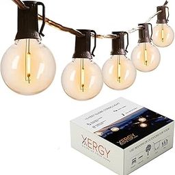 XERGY Acrylic Outdoor String Lights Led 15 Feet G40 Globe Lights With 15 Edison Break Proof Bulbs(1 Spare),Light For Backyard Terrace Garden Balcony Party Decor For Home Decoration,Warm White-image-97