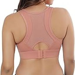 High-Performance Sports Bra with Breathable Mesh Racerback, Removable Pads, Hook Closure - Stylish & Supportive Wear for Gym & Yoga-image-88