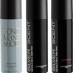 Bogart Bogart One Man Show + Silver Scent Intense + Silver Scent Deo Combo Set - Pack Of 3, 600 ml (Pack of 3)-6