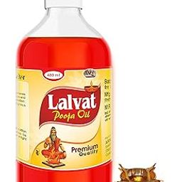 WQT - LALVAT Pooja Oil For Diya and Religious Ceremonies - 480 ML (Pack of 1) Special Akhand Jyot and Havan Poojan-14