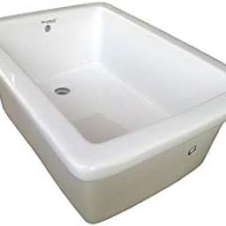 Belmonte Chemical Resistant Ceramic Laboratory Lab Sink 24x18x8 Inch - Perfect for Factory, Research Center, School, College & Hospital Use, White, Glossy Finish-picture-19