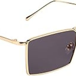 voyage UV Protected Square Men & Women Sunglasses - (2057MG3572Z | Black Lens | Gold Frame)-picture-3