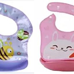 YOS TRENDZ Kids Food Catcher Bib | Waterproof, Silicone Baby Bib with Pocket | Easy to Clean & Adjustable |-image-92