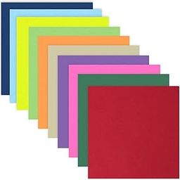 OFIXO 200pcs DIY Square Origami Paper Double Sides Solid Color Folding Paper Multicolor Kids Handmade Scrapbooking Craft Accessories Unruled 15 x 15 Origami Paper (Mixed Color)-image-77
