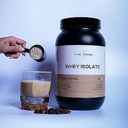 THE TRIBE 27 Grams Protein 5 Grams Glutamine 5 Grams BCAA Gluten Free No Added Sugar (1 kg, Coffee)-image-63