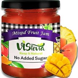 VIStevia Sugar Free Mixed Fruit Jam (220g) | Diabetic & Keto Friendly | Sweetened with Stevia and Erythritol | 100% natural | More than 60% whole fruit | Tastes delicious-image-36