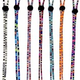 Face Mask Lanyard, Pack of 7 Mask Holder Adjustable Mask Lanyard with Clips, Fashion Lanyard for Kids & Women & Men Anti-Lost Mask Lanyards Straps - Comfortable Around the Neck Facemask Rest&Ear Saver-image-29