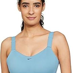 Women's Polyester Wire Free Sports Bra (DD0431-424 Cerulean/Black_SA-C)-picture-25