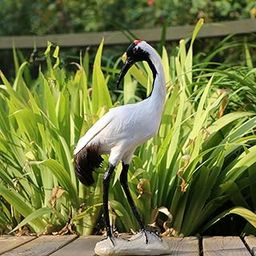 CLUB BOLLYWOOD® Garden Bird Ornament Realistic Animal Outdoor Statue #9 Red-Crowned Crane|Home & Garden | Yard, Garden & Outdoor Living | Garden D?©cor |1 Piece Garden Bird Statue-image-41