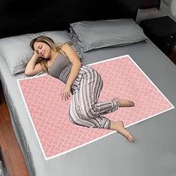 ADBENI HOME Jacquard Cotton Waterproof Underpad Incontinence Bed Pad, 48x48 Inch Pink, Ecofriendly, Non Slip Protector, Leak Proof & Stain Free, Washable Multi Purpose Utility Sheet-image-10