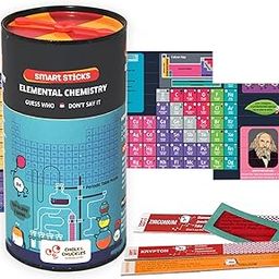 Chalk and Chuckles Science Toys, Smart Sticks Elemental Chemistry Game for Kids Age 8-10-12-14 Years, Gift for Boys and Girls 8-12 Year Old, STEM Puzzle and Game-22