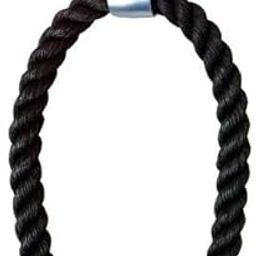 HIRNOTS Gym Fitness Equipment Tricep Rope Strength Training Bodybuilding Exercise Nylon Black Double Handle Tricep Rope-19