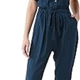 Women's Teal Blue Rolled up Sleeves Straight Leg Tie-Up Solid Belted Wrap Jumpsuit-picture-25