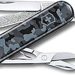 Victorinox Swiss Army Knife - Swiss Classic - 7 Functions, Multi-utility tool with a Pair of Scissors - Camouflage Grey, 58 mm (0.6223.942)-3