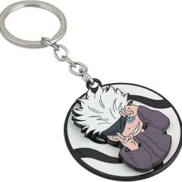 Anime Silver Rotating Spinning Metal Keychain | Perfect for Anime Lovers | Key Ring for Cars and Bikes | Keychain for Boys-image-87