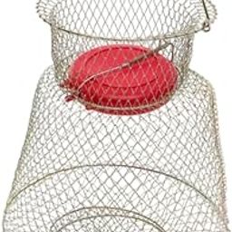 MERISHOPP® Fish Basket Professional Fishing Net Cage for Crawfish Trouts Fishing Tackle Bottom Dia 25cm | Sporting Goods | Fishing | Fishing Equipment | Nets-image-56