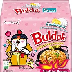 SAMYANG Hot Chicken Flavor Ramen Buldak Carbonara Noodles, Pack of 5 Pounds, 650 Gram (Ven-Vnd15-140)-image-15