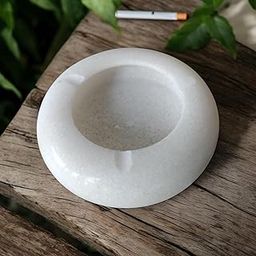 Milap Creations Marble Ashtray – Handcrafted Smoking Tray for Home, Office, Table Décor – Elegant Round Stone Ash Tray 3 Inch (pack of -1)-image-4