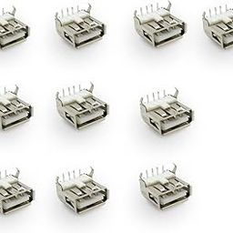 USB Female Type A 4-Pin DIP Right Angle Plug Jack Socket Connector LW - 10 Pcs-25
