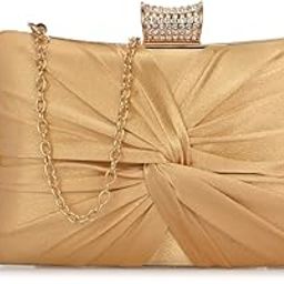 Ladies Gold Handcrafted Beautiful Bling Box Clutch Bag for Girls-image-18