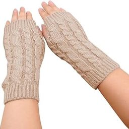 Women Extended Knitting Woolen Warm Comfortable Fingerless Gloves Arm Warmer Winter Accessories Hand Warmer Sleeves for Women Girls-image-90