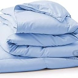 Grace Linen Winter Comforter Single Size - Soft Microfiber 300 GSM Comforter for Winter Blanket- Soft & Luxury Design Duvet/Blanket Single Size (60"X90") - Sky Blue Color-picture-30