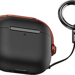 NEWTECHNO Antilost Lid Case Shell for Airpods 4 | Full Protection Case with Lanyard Compatible for Airpods 4 and AirPods 4 with Active Noise Cancellation(ANC) (2024) with carabaner RED-image-96