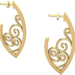 18KT Yellow Gold Drop Earrings for Women-image-99