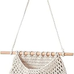 Hanging Wall Basket Container Hanging Storage Basket for Storage Fruit Onion Beige-image-37