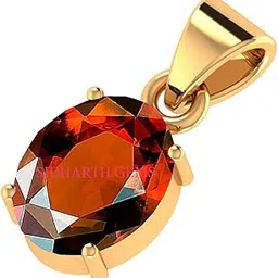 akshita gems 9.00 Carat Certified AA++ Natural Gemstone Gomed Hessonite Stone Panchdhaatu Stone Pendant Locket Gold Plated Pendant Locket for Man and Women(Lab - Tested)-picture-30