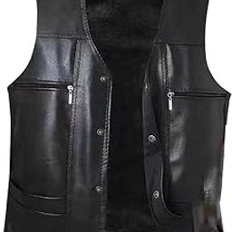 ™ Waistcoat Lightweight Utility Mens Pu Leather Vest for Travel Winter Hunting 3XL Black|Clothing, Shoes & Accessories | Mens Clothing | Coats & Jackets-picture-20