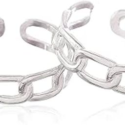 925 Sterling Silver Figaro Toe Rings For Women (Free Size)-image-68